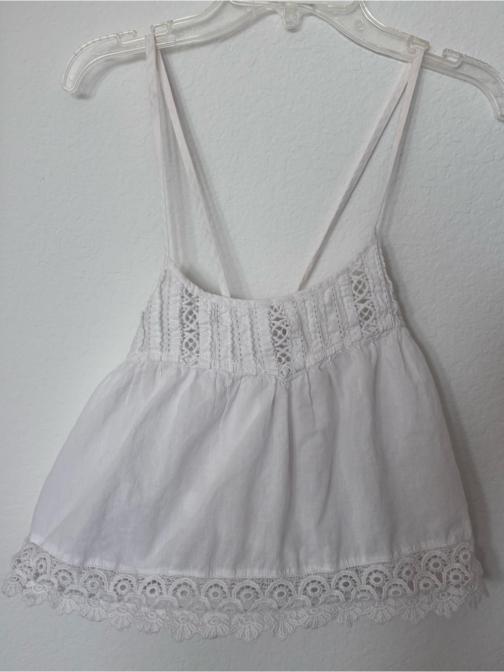 Topshop White Lace-Trim Beautiful Top